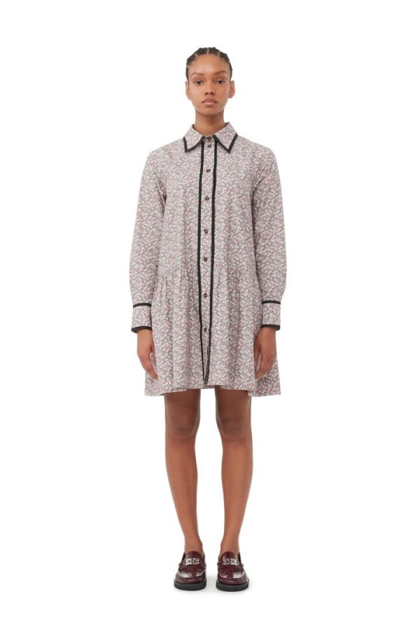 Printed cotton mini shirt dress - Bilde 4