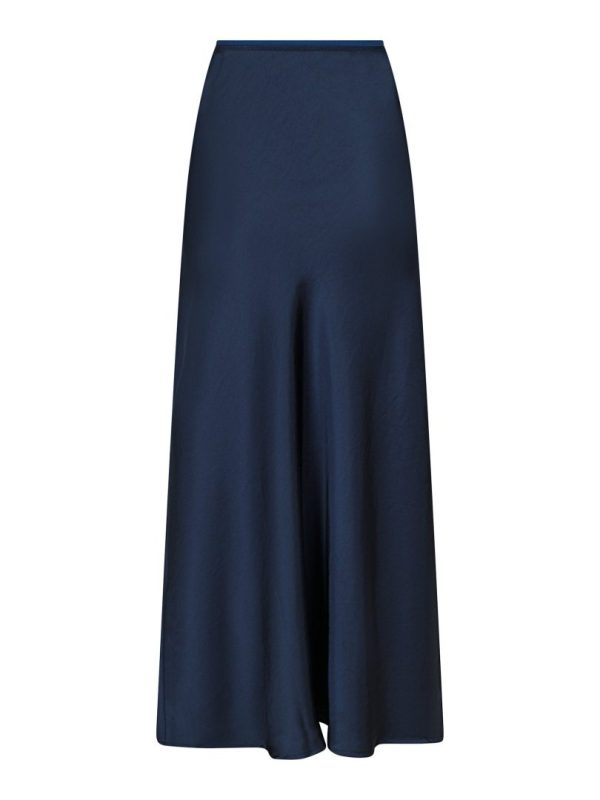 Vicky Heavy Sateen Skirt Navy - Bilde 2