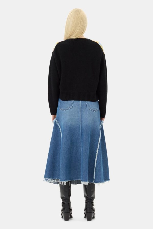 Heavy Denim Midi Skirt - Bilde 5