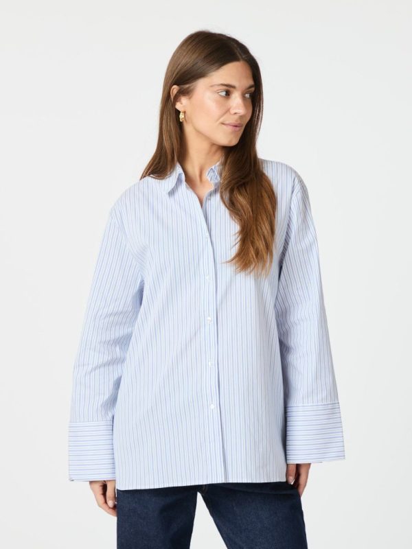 Dita Mini Stripe Shirt Light Blue - Bilde 3