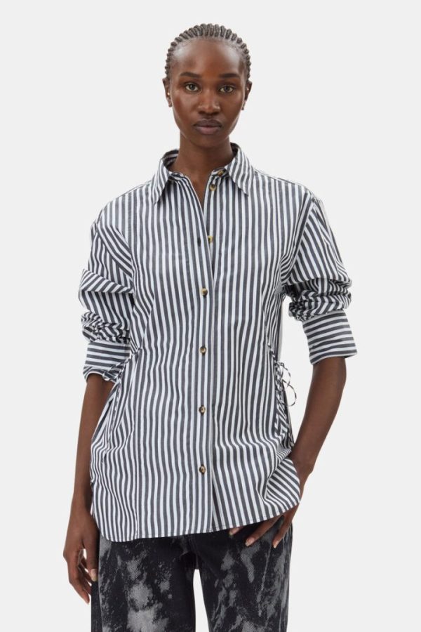 Striped Cotton Oversized The String Shirt - Bilde 5