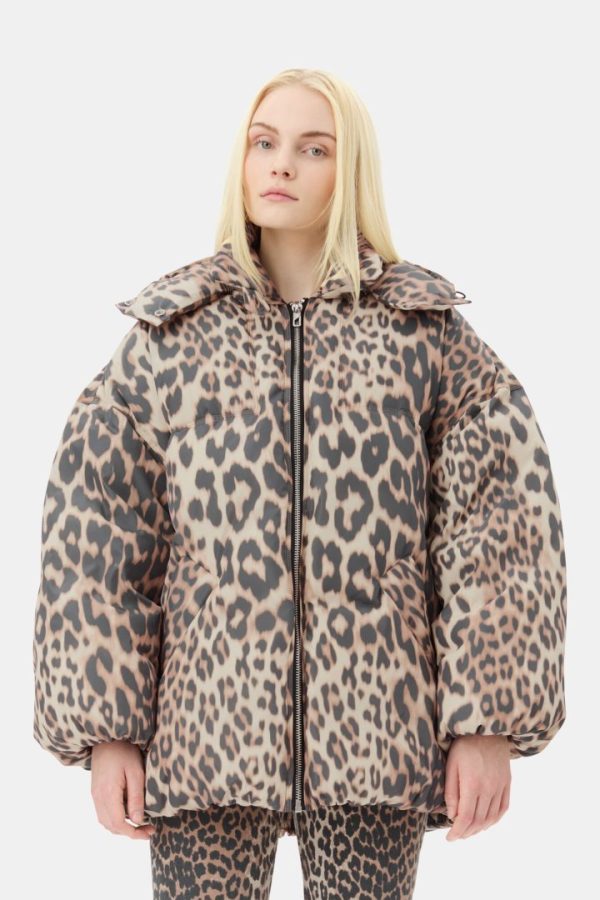 Leo Puffers Midi Jackets Leoprad