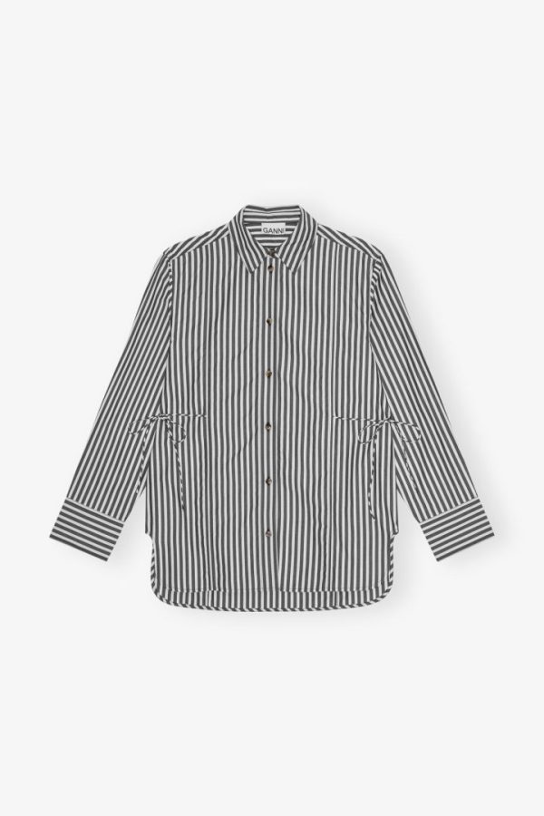 Striped Cotton Oversized The String Shirt