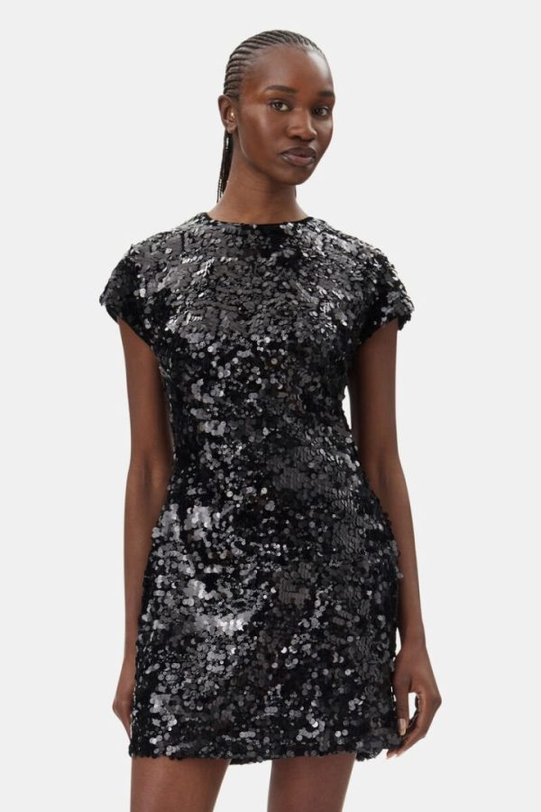 Velvet Sequins Mini Dress - Bilde 2